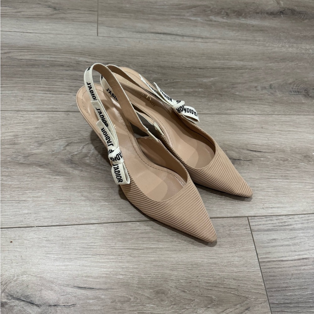Dior Tan Heels Slingback Pumps ORIGINAL